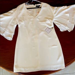 Laundry - White Mini Dress w/ 3/4 flowy sleeve